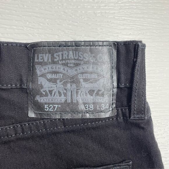 NWT‎ Levi's 527 Slim Bootcut Black Jeans Men’s Size 38x34 Denim - Picture 7 of 9